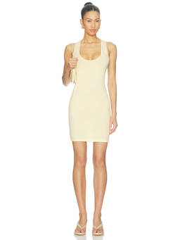 EB Denim - Valley Women's Sleeveless Racer Back Bodycon Mini Dress Beige