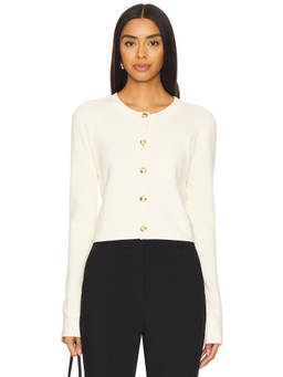 Favorite Daughter - Quinn Women's Rib Knit Button-Up Cardigan Off White