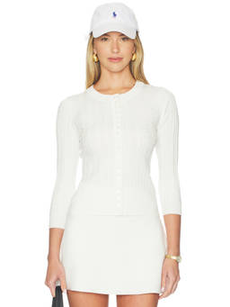 Favorite Daughter - Keepsake Women's Cable Knit Button-Up Cardigan White