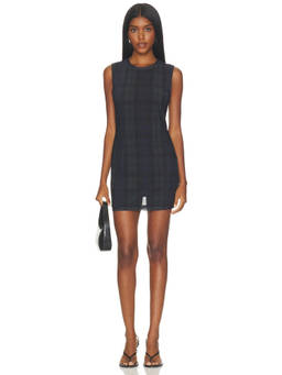 Good American - Mesh Women's Sleeveless Bodycon Mini Dress Navy Blue