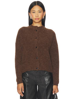 Gestuz - Alpha Women's Brushed Knit Button-Down Cardigan Brown