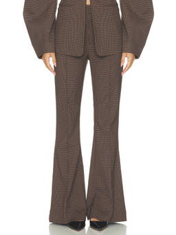 Gestuz - Lamia Women's High-Waist Flared Trousers Brown