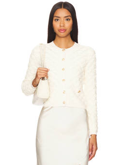 HEARTLOOM - Kiel Women's Textured Button-Up Knit Cardigan Off White