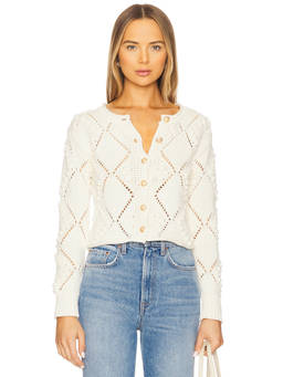 HEARTLOOM - Flynn Women's Textured Button-Up Knit Cardigan Off White