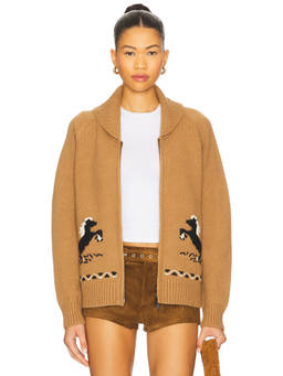 HEARTLOOM - Grant Women's Embroidered Zippered Knit Jacket Beige