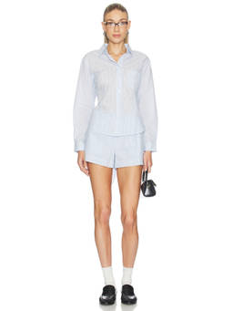 HEARTLOOM - x REVOLVE Women's Striped Full Sleeves Poplin Co-ord Set Blue