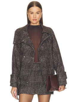 IRO - Inja Women's Tweed Snap Button Jacket Brown