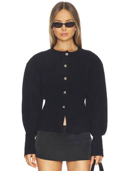 MAJORELLE - Arana Women's Button-Up Knit Cardigan Black