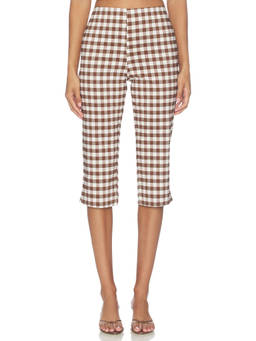 MAJORELLE - Lake Women's Cropped Stretch Capri Capris Brown
