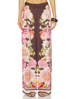 MISA Los Angeles - Lemor Women's Wide-Leg Satin Palazzo Pants Multi-Color