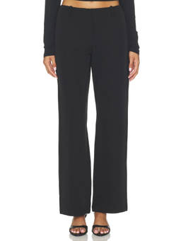MADISON THE LABEL - Brooke Women's Tailored Straight-Leg Trousers Black