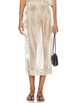 MADISON THE LABEL - x REVOLVE Women's Sheer Chiffon Midi Skirt Beige