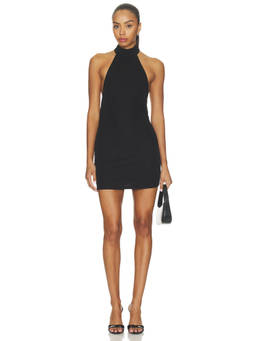 NBD - Hala Women's Halter Neck Strappy Back Mini Bodycon Dress Black