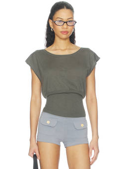 Oddli - Lightweight Knit Women's Dolman Top Olive