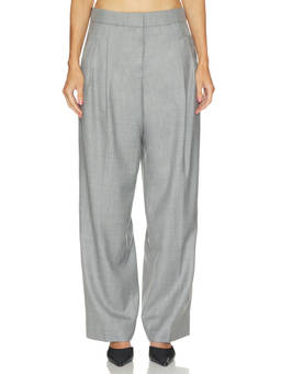 Ronny Kobo - Hayes Women's Pleated Straight-Leg Trousers Grey