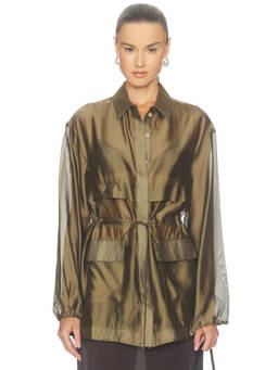 Stone Cold Fox - x REVOLVE Women's Organza Sleeve Drawstring Jacket Olive