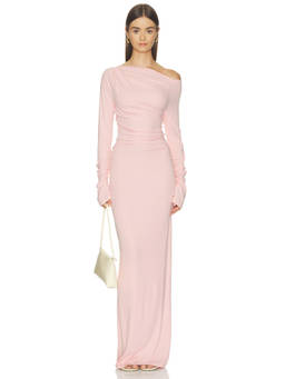 SNDYS - x REVOLVE Women's One-Shoulder Ruched Maxi Dress Pink