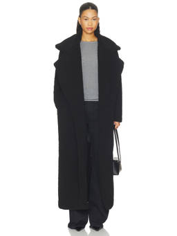 SNDYS - REVOLVE Women's Teddy Faux Fur Longline Coat Black