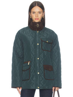 SER.O.YA - Liana Women's Quilted Ripstop Jacket Green