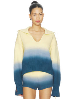 Solid & Striped - Lola Women's Ombre Drop Shoulder Knit Pullover Blue