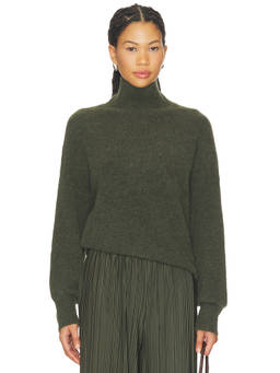 SAMSOE SAMSOE - Nola Women's Brushed Knit Turtleneck Sweater Green