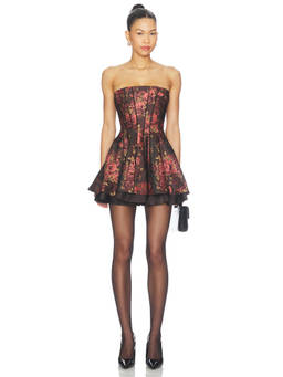 V. Chapman - Rosemary Women's Strapless Corset Mini Dress Black