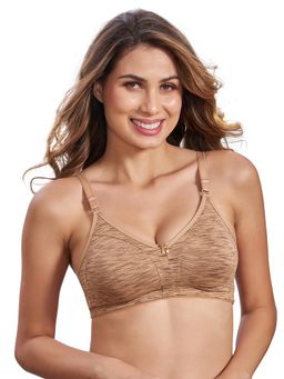 MAROON - Classic Milanch Full Support Non-Wired Non-Padded Everyday Bra - Nude
