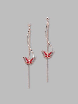Globus - Rose Gold Plated Geometric Drop Earring-3619350001