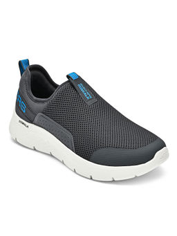 SKECHERS - Men GO WALK FLEX Charcoal & Blue Walking Shoes