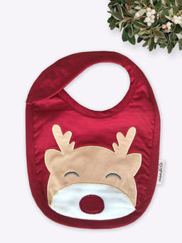 Masilo - Organic cotton muslin Feeding burp cloth,For Newborn Pack of 1-Raindeer