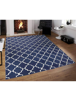 Saral Home - Navy Blue Microfiber Carpet-180x270 cm