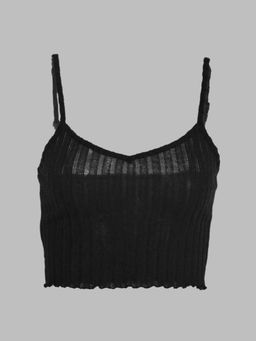 Outzidr - Black Lace Crop Party Top