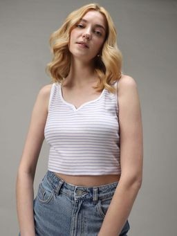 Outzidr - Lavender Street Wear V Neck Peplum Blouse