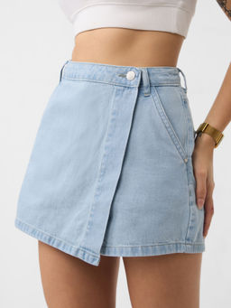 The Souled Store - Women Blue Originals Denim Skorts