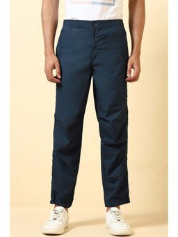 Allen Solly - Mens Navy Solid Casual Trousers