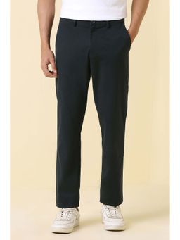 Allen Solly - Mens Black Solid Casual Trousers