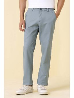 Allen Solly - Mens Grey Solid Casual Trousers