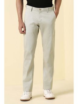 Allen Solly - Mens Beige Solid Casual Trousers