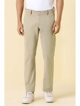 Allen Solly - Mens Beige Textured Casual Trousers
