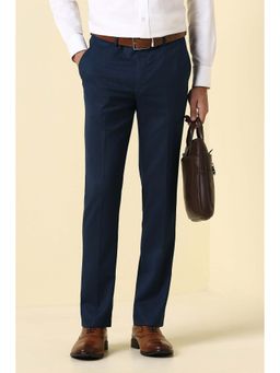Allen Solly - Mens Navy Solid Formal Trousers