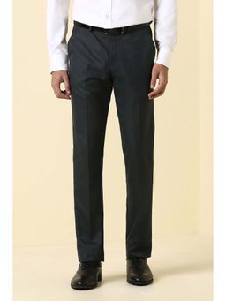Allen Solly - Mens Black Textured Formal Trousers