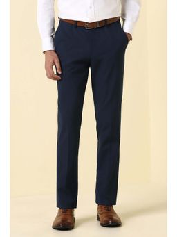 Allen Solly - Mens Navy Solid Formal Trousers