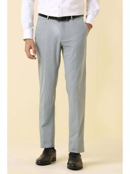 Allen Solly - Mens Grey Textured Formal Trousers