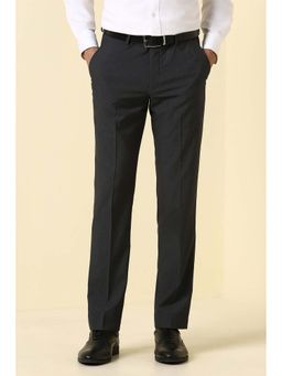 Allen Solly - Mens Black Textured Formal Trousers