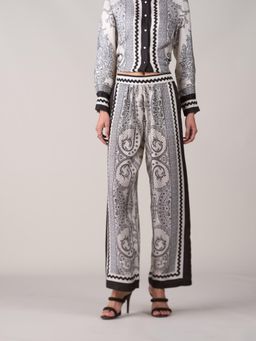 Style Island - Emilia Printed Pant-White & Black