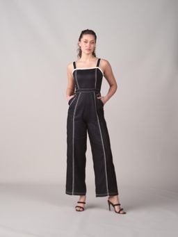 Style Island - Isla Solid Jumpsuit-Black