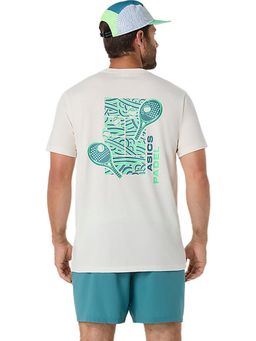 ASICS - Cream Cotton Round Neck T-Shirt