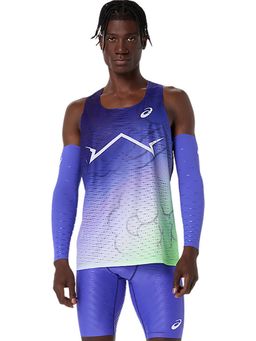 ASICS - Blue Polyester Round Neck Tank