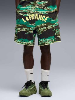 Puma - Green Cotton Mid Waist Shorts