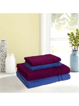 CORE Designed by SPACES - Seasons Best Qd 380 Gsm Set of 2 Bath Towel-2 Hand Towel (Solid, Large)